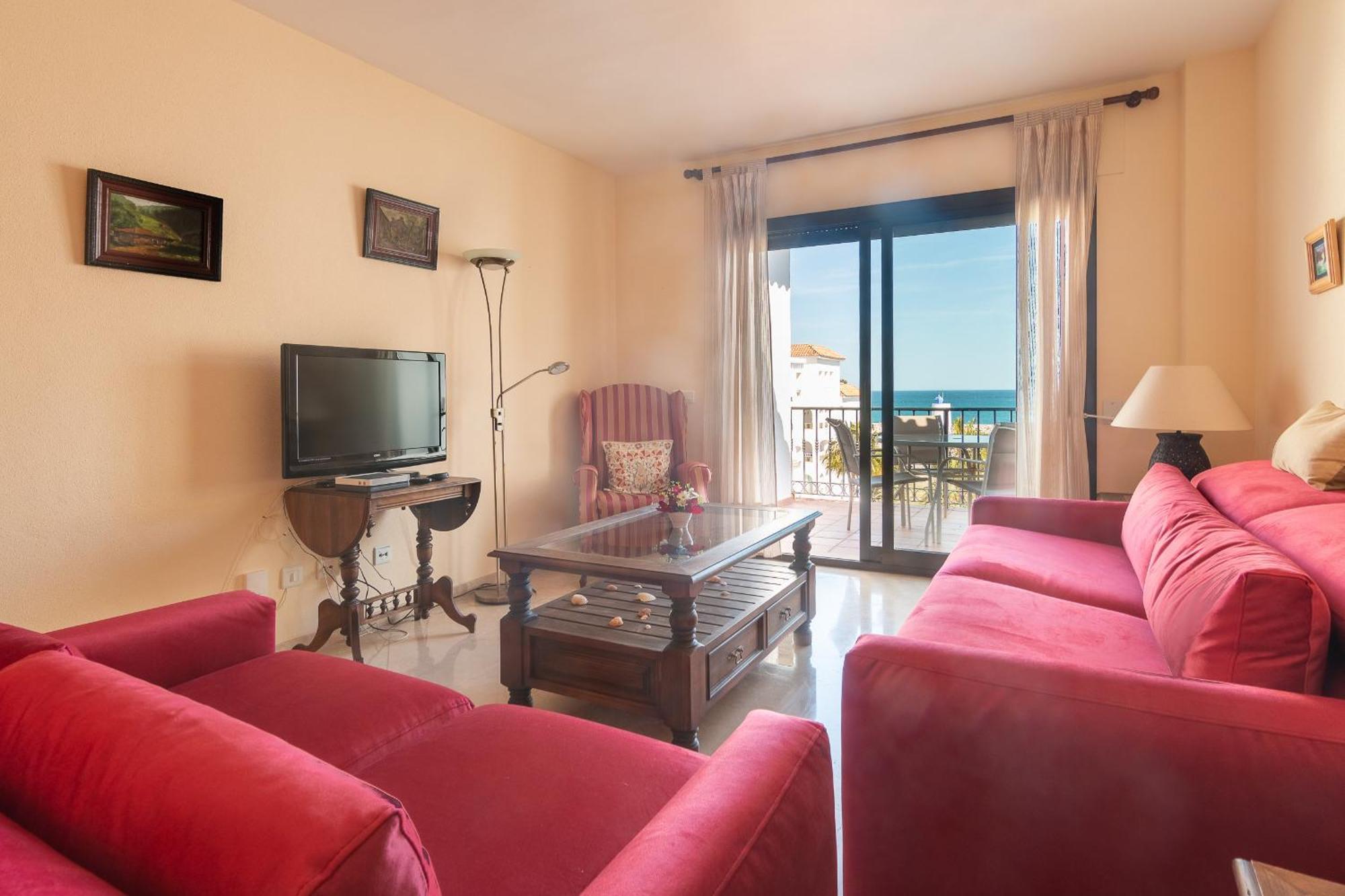 2233-Lovely 2 Bedrooms On The Beach, Pool And Port Манилва Экстерьер фото